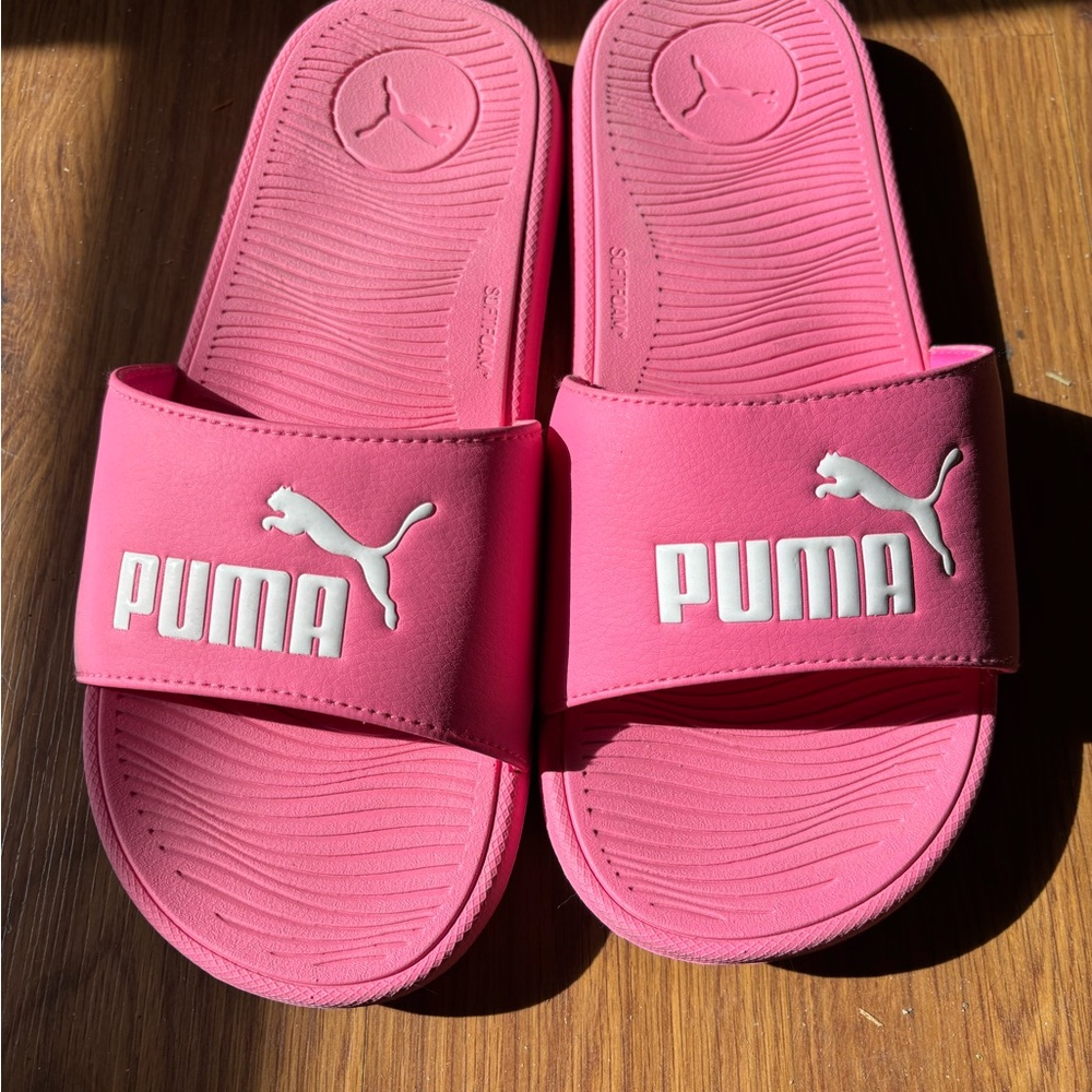 Puma Bright Pink soft foam Slide Sandals